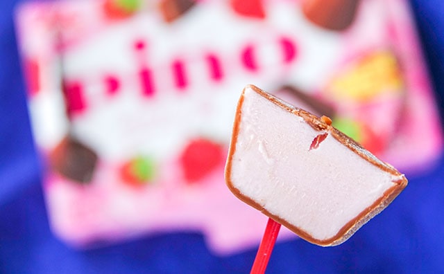 あまおう果汁100%使用の「ピノ」は本格的ないちご味でした！！