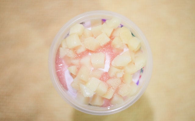 ひんやりうまー！新しい「フローズンパーティー」で口の中が桃パーティー状態！！