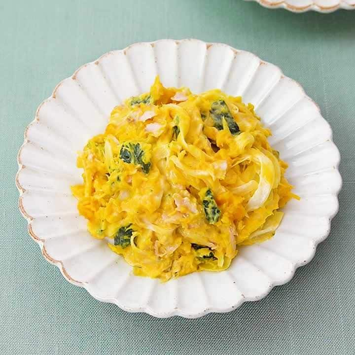 皮ごと使用！レンジで作るかぼちゃサラダ