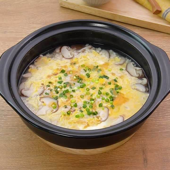 中華風♪もち麦のたまご雑炊