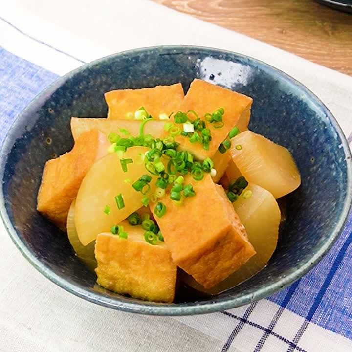 シンプルでおいしい♪厚揚げと大根の煮物