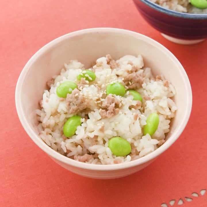 簡単おいしい！甘辛そぼろの枝豆ごはん