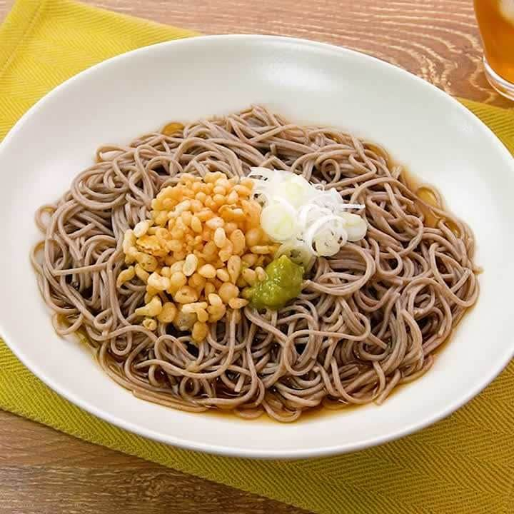 顆粒だしで作る！基本の冷やしたぬき蕎麦