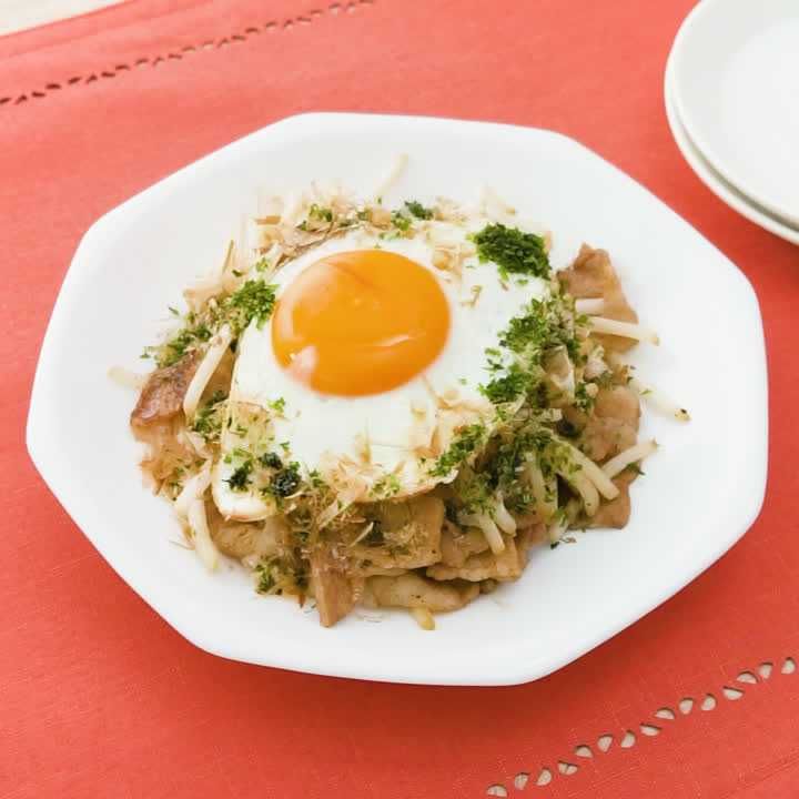 屋台の味付け！豚バラもやしのソース炒め