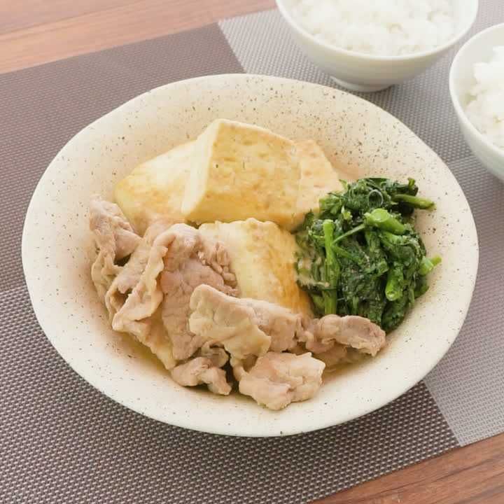 風味の良いこっくり味！ごまみそ肉豆腐