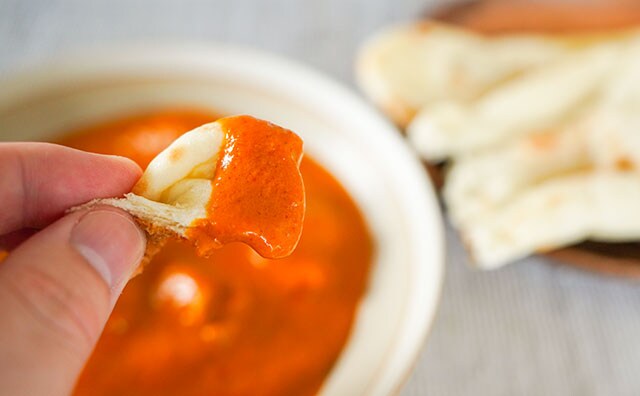 セブン、神かな？本格的なバターチキンとナン2枚で480円！