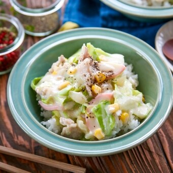 【あゆのこどもごはん】こってりコク旨でこどもウケ抜群！豚骨風ちゃんぽん丼