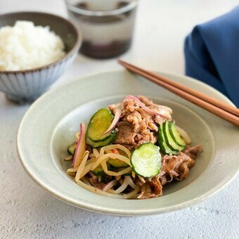 【からだケアレシピ】夏バテ対策に「牛肉ときゅうり、もやしのピリ辛みそ和え」