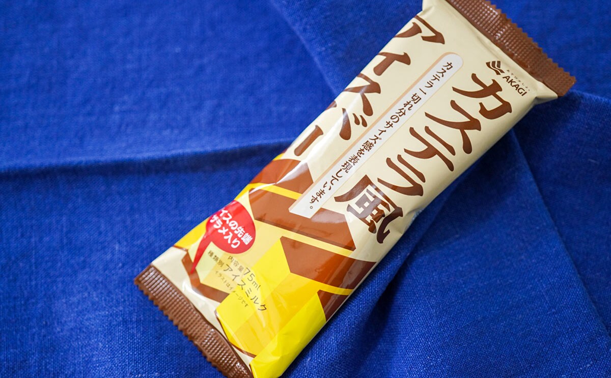 「カステラ風アイスバー」の商品パッケージ