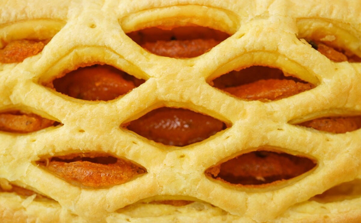 セブン-イレブン「パンプキンパイ」の網目