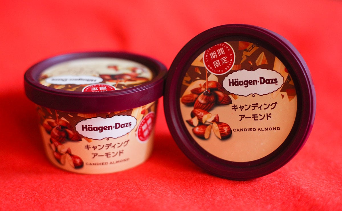 「ハーゲンダッツ　キャンディングアーモンド」パッケージ