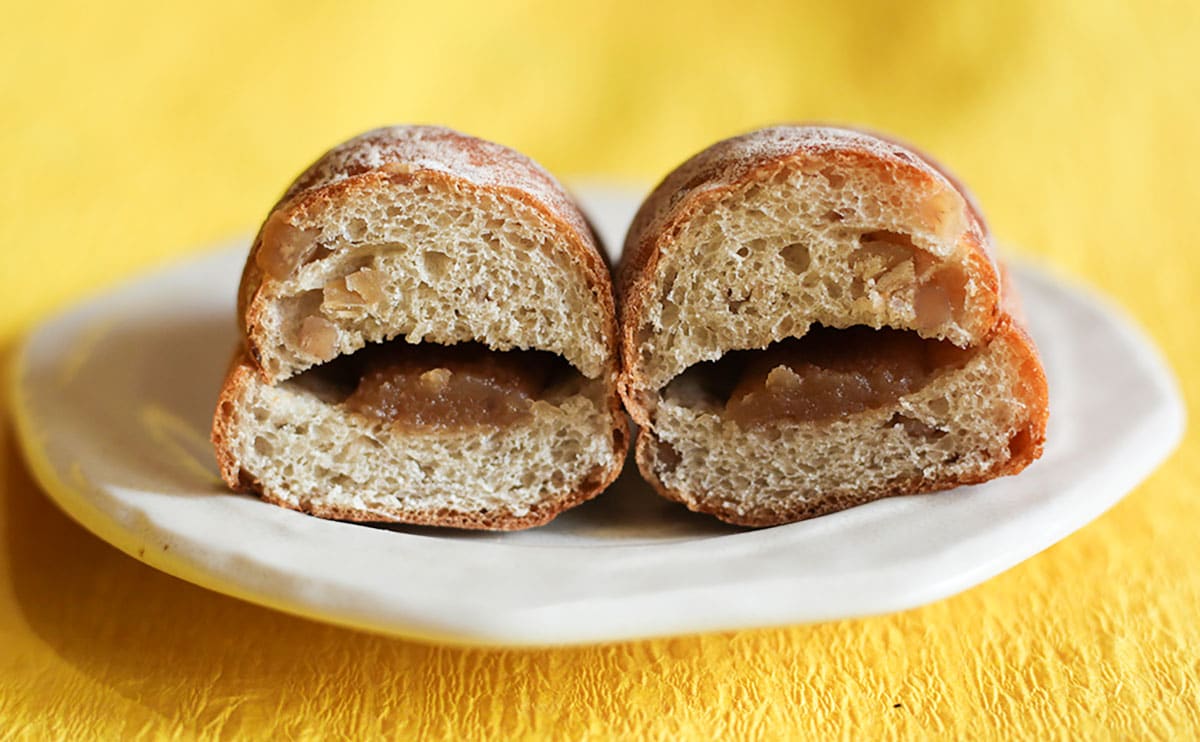 「マチノパン　マロンバゲット」断面