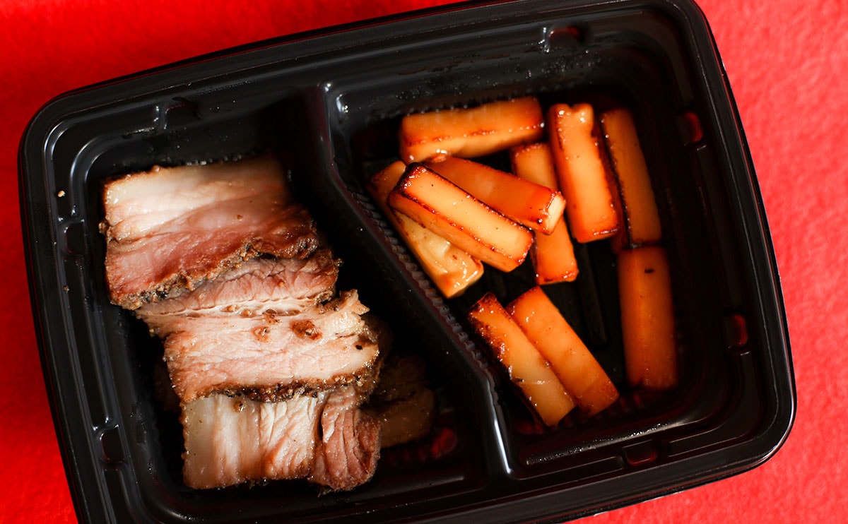 「シュラスコ風豚の炙り焼&ローストチーズ」俯瞰