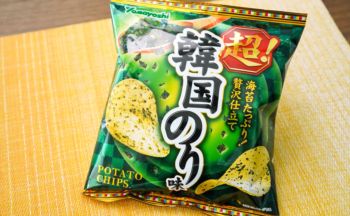ポテトチップス「超！韓国のり味」の商品パッケージ