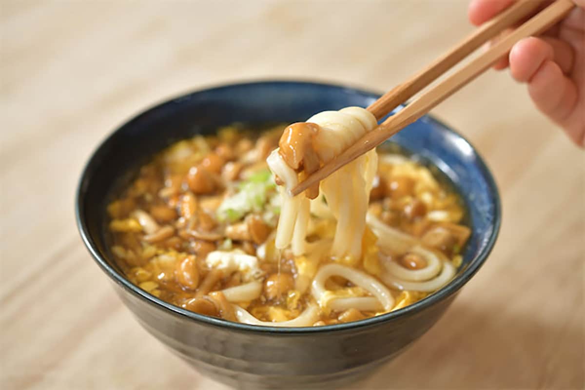 なめこのあんかけうどん