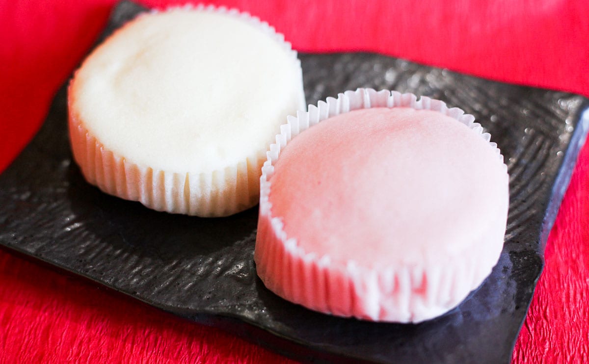 「紅白蒸しパン」アップ