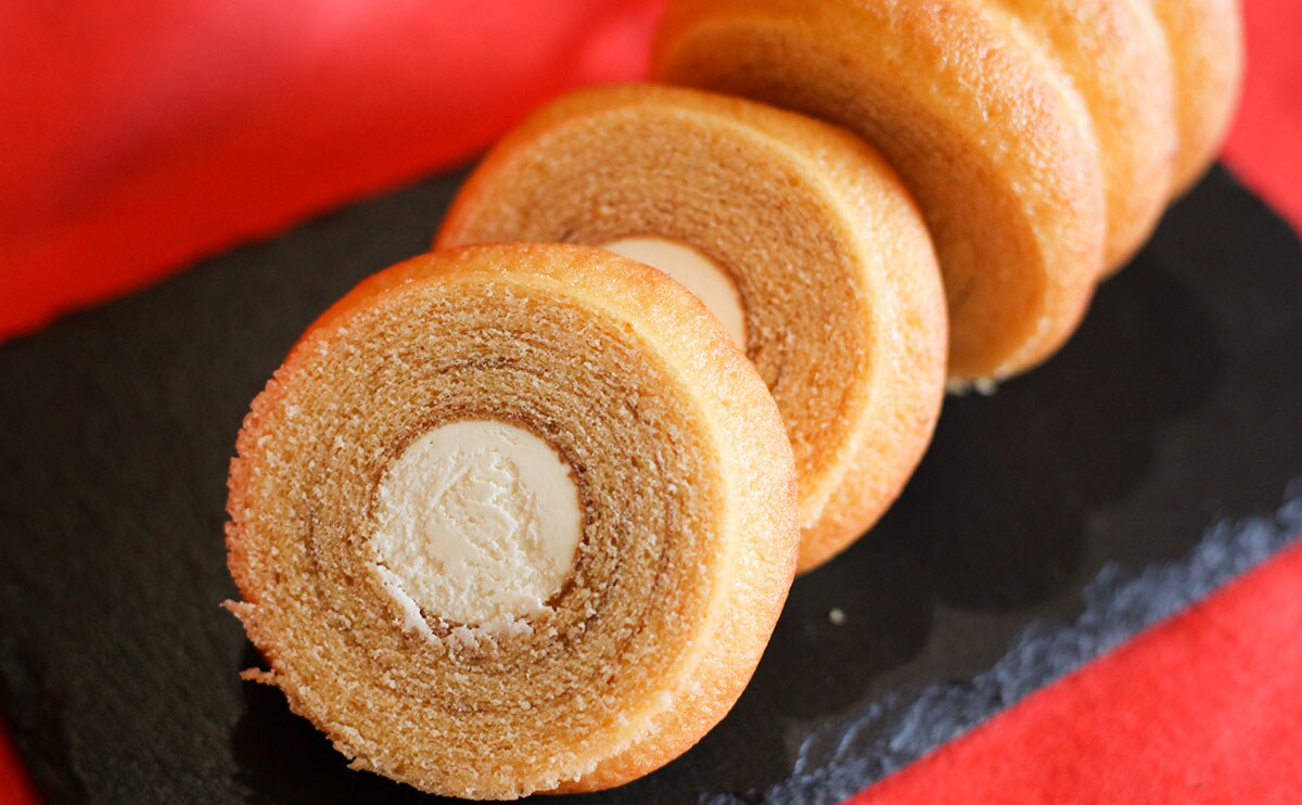 「MACHI café ミルククリームのバウムクーヘン」カット