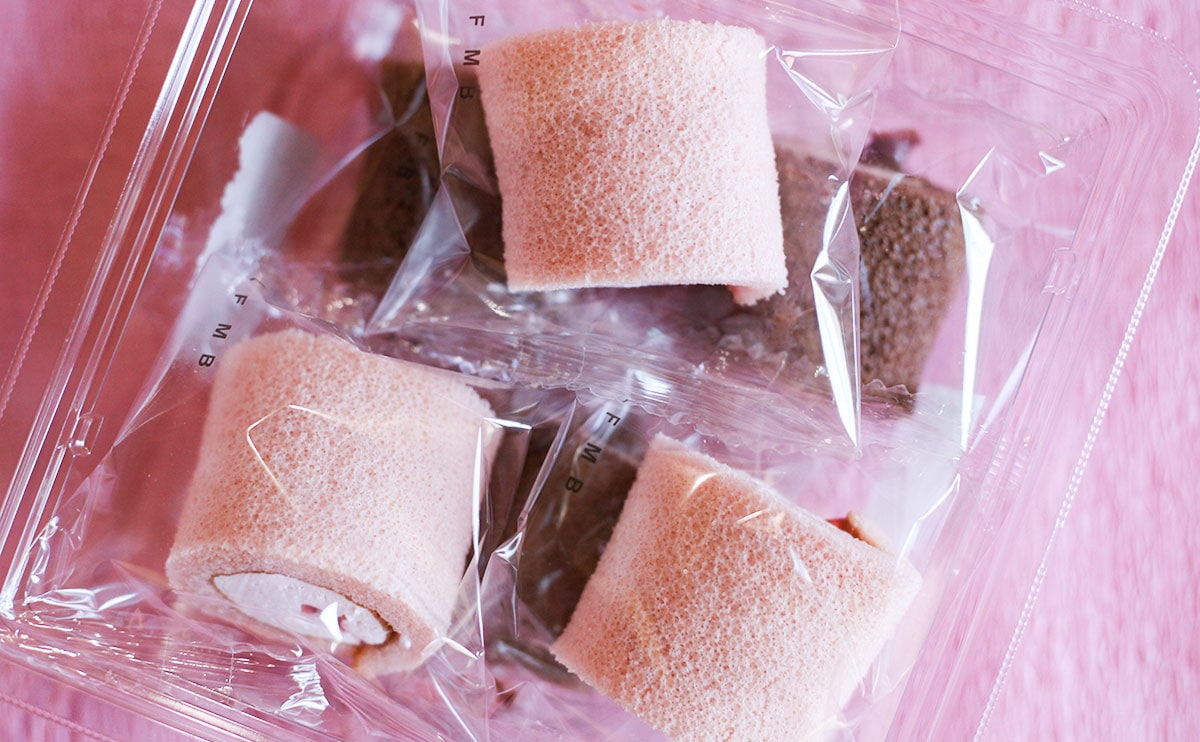 「ミニロールアソート　いちご＆チョコ　6個」個包装