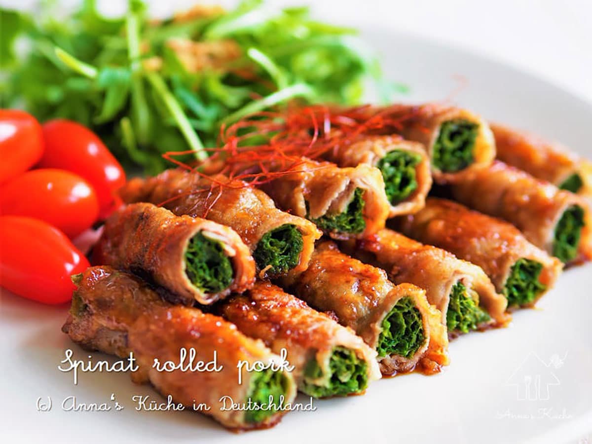 ほうれん草の豚ロール