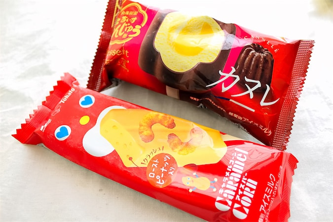 【冬の新作アイス】国民的お菓子「キャラメルコーン」のアイスと今ブームな「カヌレ」のアイスを食べ比べ♪