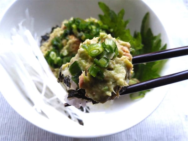 【国産アボカド】1個分をご飯にオン!?「アボねぎ丼」作ってみた！薬味の香りで白メシとの相性最＆高♪【農家直伝】