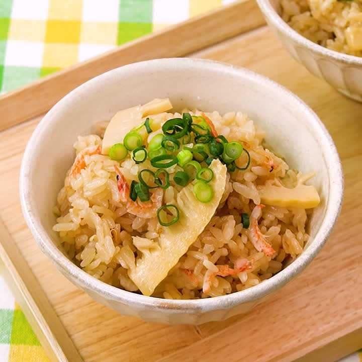 優しい味わい♪たけのこと桜えびの炊き込みご飯