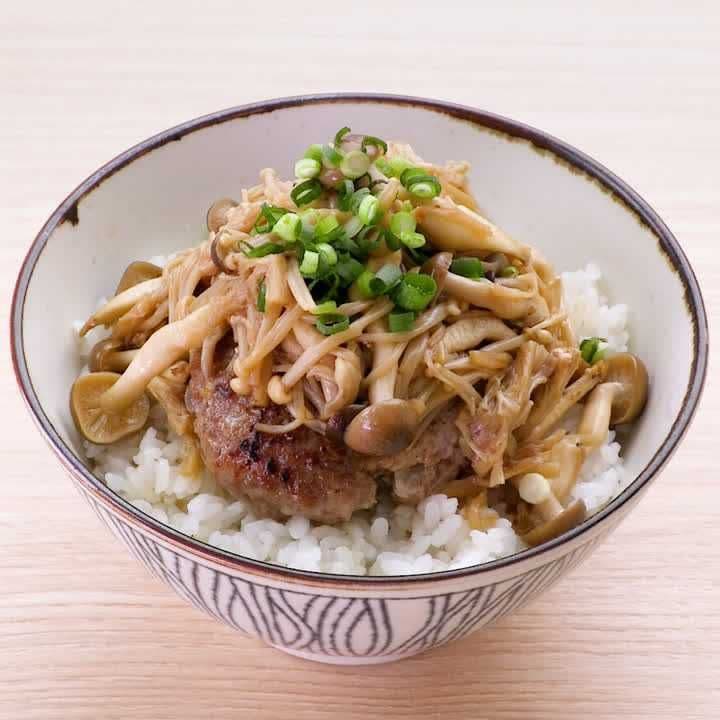 食べ応え抜群♪和風ハンバーグ丼