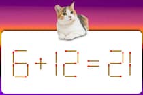 マッチ棒クイズ初級編！「6+12=21」1本だけ動かそう？【毎日脳トレ】【クイズ】