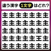同じに見えるけど違う文字があるよ！漢字間違い探しで脳トレ【毎日脳トレ】【クイズ】