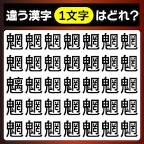【間違い探し】脳トレでスッキリ！この中に1つだけ違う文字があるよ！【毎日脳トレ】