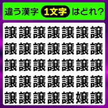 漢字間違い探しに挑戦！違う文字はどこかな？【毎日脳トレ】【クイズ】