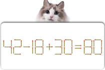 【マッチ棒パズル】1本だけ動かして「42－18＋30＝80」この式を正しくしましょう【毎日脳トレ】