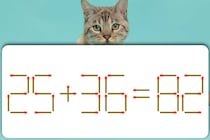 【マッチ棒パズル】どこをどう動かす？マッチを1本動かして「25＋36＝82」を正しくしましょう【毎日脳トレ】