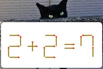 待ち時間にサクッと！「2＋2＝7」マッチを1本だけ動かして正しい式にしましょう【毎日脳トレ】【クイズ】