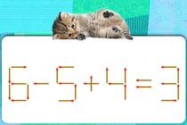 これ解けるかにゃん？「6-5+4=3」マッチ棒クイズで脳トレしよう！【毎日脳トレ】【クイズ】