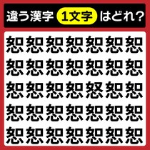 【間違い探し】1つだけ違う「恕」ではない文字を10秒で当てて【毎日脳トレ】