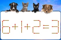 マッチ棒クイズで脳トレ！「6+1+2=3」正しい式にできるかな？【毎日脳トレ】【クイズ】