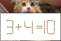 【マッチ棒パズル】正しい式にするために1本だけ移動させよう「3＋4＝10」【毎日脳トレ】