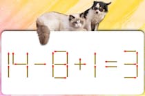 マッチ棒クイズ！1本だけ動かして「14-8+1=3」を正しくできる？【毎日脳トレ】【クイズ】
