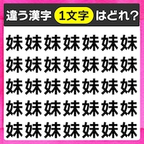 漢字間違い探しで脳トレ！違う文字はど～れだ？【毎日脳トレ】【クイズ】