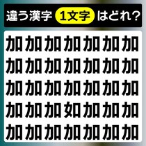 一瞬で見つけられたら天才！漢字間違い探しに挑戦【毎日脳トレ】【クイズ】