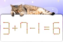 マッチ棒クイズ初級編！「3+7-1=6」どこがおかしいかな？【毎日脳トレ】【クイズ】
