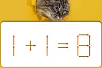 脳がスッキリ♪「1＋1＝8」1本だけマッチ棒を動かして正しい式にできますか？【毎日脳トレ】【クイズ】