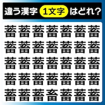 【間違い探し】直感で見つけて「蓄」1つだけ異なる漢字はどれ【毎日脳トレ】