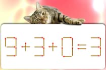 マッチ棒クイズ！「9+3+0=3」正しい式にできるかな？【毎日脳トレ】【クイズ】