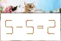【マッチ棒パズル】「5－5=2」正しい式にできるかな？【毎日脳トレ】