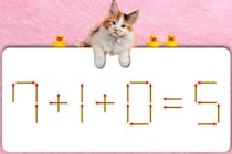 マッチ棒クイズに挑戦！「7+1+0=5」正しい式にできるかな？【毎日脳トレ】【クイズ】