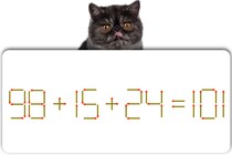 【マッチ棒パズル】脳がスッキリ！「98＋15＋24＝101」1本だけマッチ棒を動かして正しい式にしましょう【毎日脳トレ】