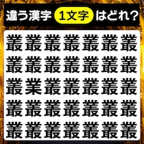 間違い探しで脳トレに挑戦！違う漢字はどこ？【毎日脳トレ】