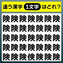 制限時間は5秒！この1文字を見つけ出せる？漢字間違い探し脳トレ！【毎日脳トレ】【クイズ】